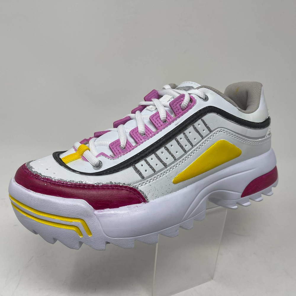 Avia White Multicolor Sneakers Womens 8 Memory Foam Footbed 343 K-10-2